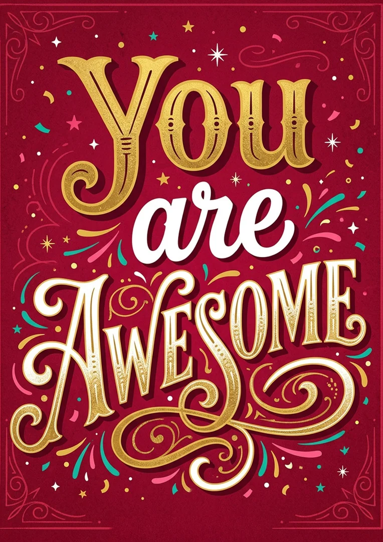 You Are Awesome Good Luck Card