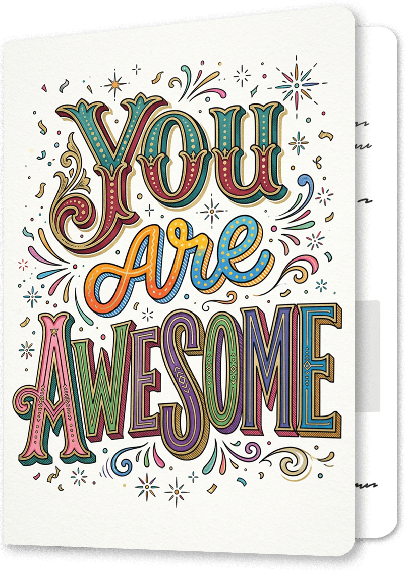 Colorful You Are Awesome Retirement Card