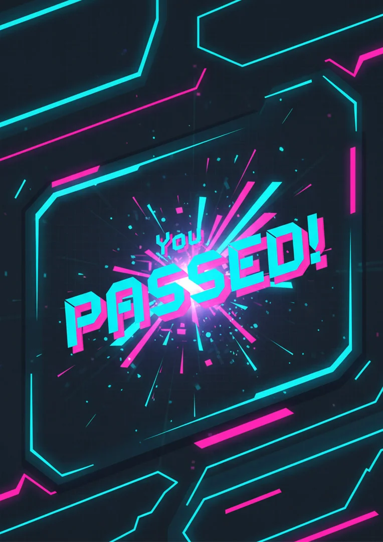 You Passed Futuristic Congratulations Card