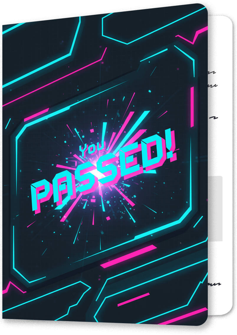 Neon Cyberpunk Style Graduation Card
