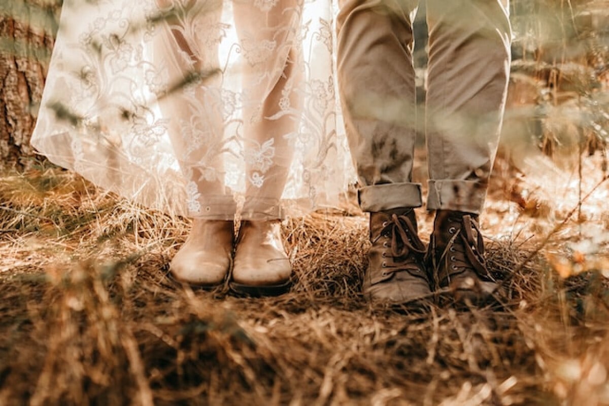 A couple standing
