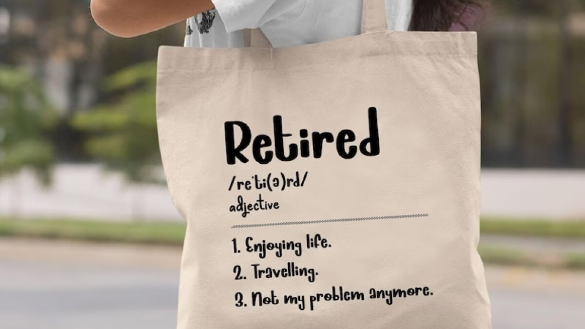retirement tote bag