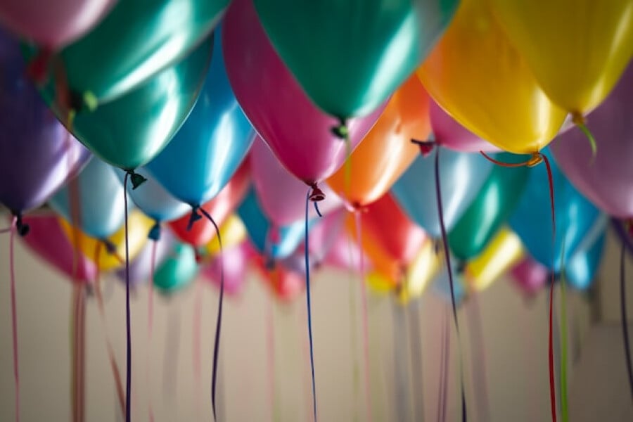 A set of balloons at a gala