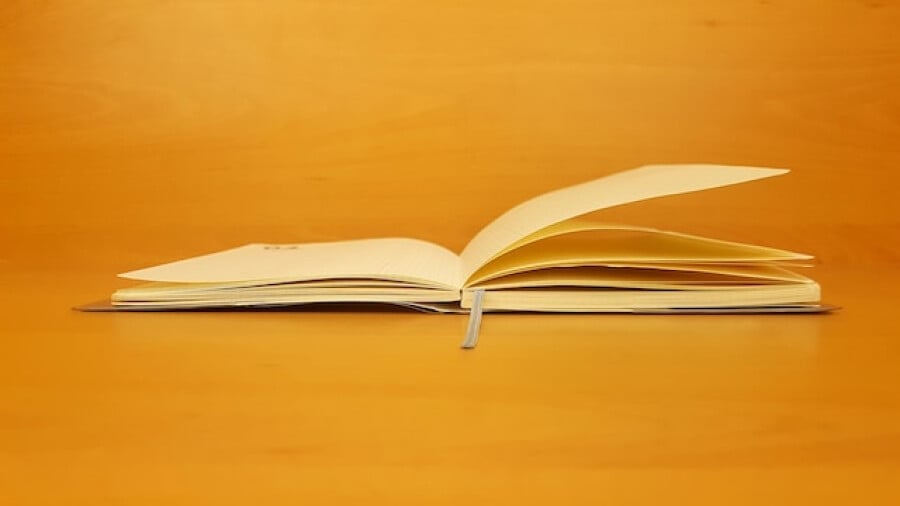 An open notebook