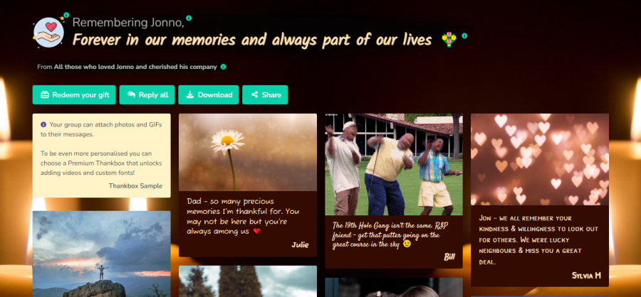 Memorial Thankbox