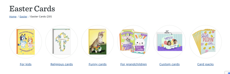 Hallmark Easter card