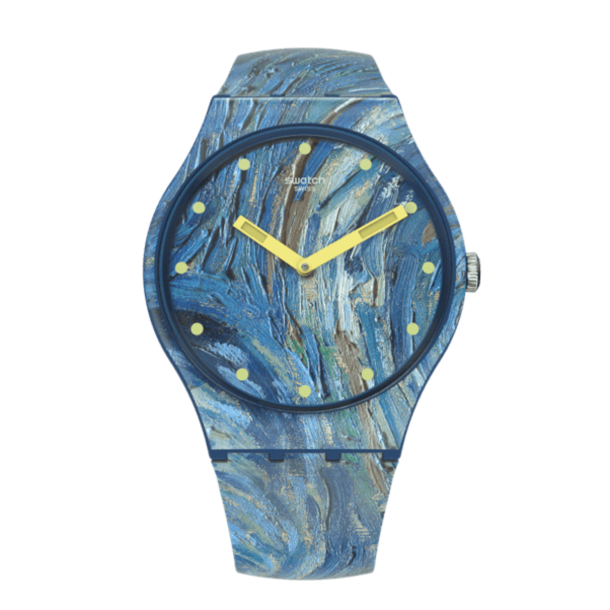 Modern Swatch watch blue