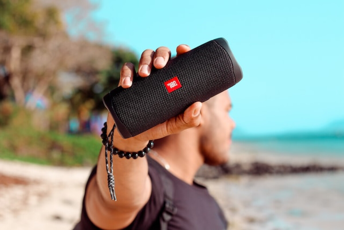 a JBL portable speaker