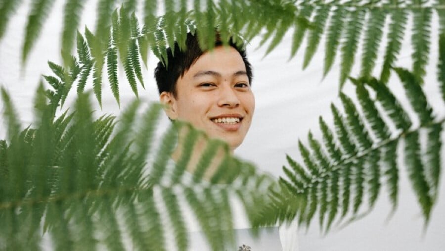 Smiling Asian man