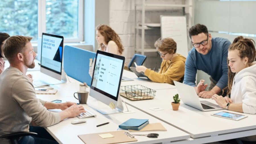 People working together in an office