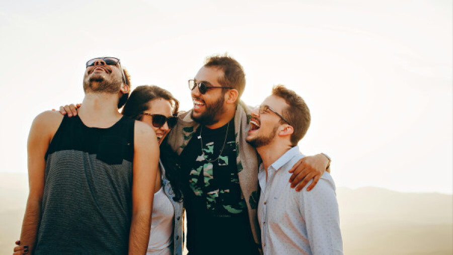 Happy friends