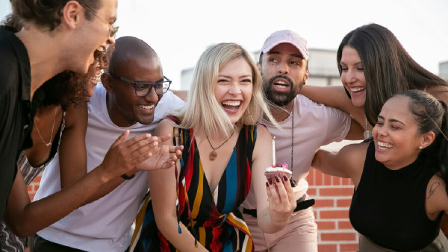 Celebrating with friends