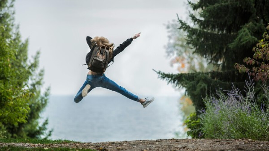 Woman jumping