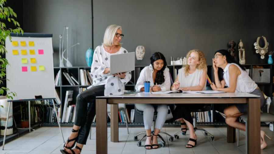 Women having a meeting in the office