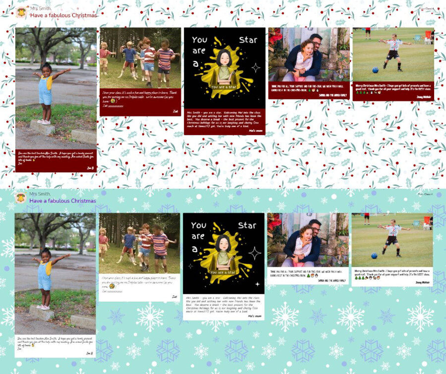 More new Thankbox Xmas themes examples